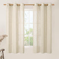LAMIT Beige Linen Curtains 60 Inch Length by LAMIT
