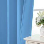 CUCRAF Light Blue Blackout Curtains Customize, Rod Pocket Room Darkening Curtain - Image 6