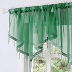 Molaxhome Swag Curtain 51 inch Length Rod Pocket Scalloped Curtain Valance - Image 7