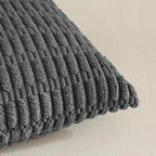 Fancy Homi 4 Packs Dark Grey Decorative Throw Pillow Covers 16x24 Inch - Image 4