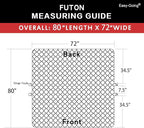 Easy-Going Futon Sofa Slipcover Reversible Sofa Cover Armless Couch Cover Water - Image 7