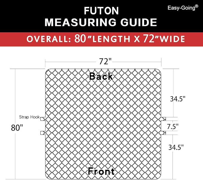 Easy-Going Futon Sofa Slipcover Reversible Sofa Cover Armless Cover Furniture - Image 6