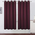LEMOMO Burgundy Red Thermal Blackout Curtains/52 x 72 Inch/Set of 2 Panels Room by Lemomo