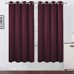 LEMOMO Burgundy Red Thermal Blackout Curtains/52 x 72 Inch/Set of 2 Panels Room by Lemomo