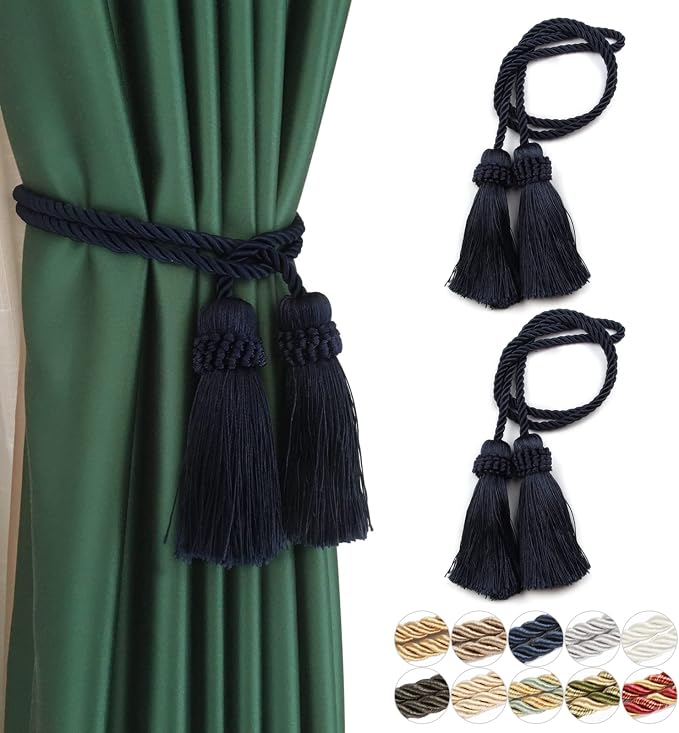 Fenghuangwu Curtain Tiebacks Handmade Decorative Curtain Holdbacks Rope by fenghuangwu
