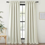 NICETOWN Room Darkening Bedroom Curtains 96 inches Long, Dual Rod Pockets & - Image 2