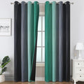 Estelar Textiler Green & Black Ombre Blackout Curtains 96 Inch Length 2 Panels by ESTELARTEXTILER