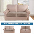 H.VERSAILTEX Velvet Stretch Couch Cushion Cover Plush Cushion Slipcover - Image 3