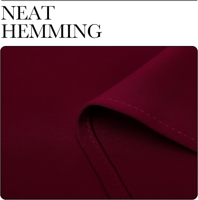 NICETOWN Modern Blackout Curtains Noise Reducing, Wine Red, 2 Panels, W42 x L54 - Image 6