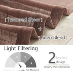 jinchan Linen Valance for Farmhouse Living Room Windows 16 Inch Slubbed Crossed - Image 3