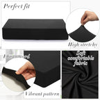 Newwiee Set of 4 Stretch Patio Cushion Covers Sofa Couch Seat Chair Slipcovers - Image 4