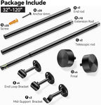 YaFex 2 Pack Heavy Duty Curtain Rods 32-120 Inch, 1 Inch Adjustable Long - Image 7