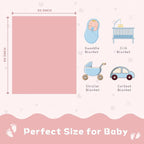 Yurhap Fleece Baby Blanket Heart Checkered Blanket, Ultra Soft Cozy Baby - Image 6