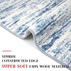 Lansny Modern Abstract Entryway Rug Indoor 2x3 Washable Rug Non-Slip Soft Small - Image 5