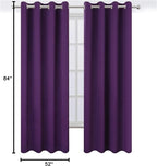 LEMOMO Purple Blackout Curtains 52 x 84 Inch Length/Set of 2 Curtain - Image 10