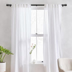 IFELS Heavy Duty Curtain Rods for Windows 28 to 48 Inch, 1 Inch Black Curtain - Image 3