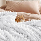 Bedsure GentleSoft Bright White Throw Blanket - Image 4