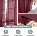 Sheer Curtains for Window 96 Inches Long 2 Panels Set, Soft Airy Light - Image 4