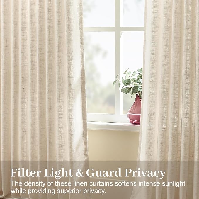 IVAPUPU Sheer Curtains 84 Inches Long - Image 2