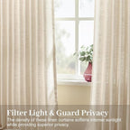 IVAPUPU Sand Beige Pinch Pleated Curtains 102 Inch Long - Image 2