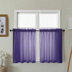 Gwine Short Kitchen Sheer Curtains 30 Inch Length by Gwine