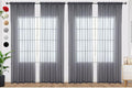SpaceDresser Grey Sheer Curtains 4 Panels Rod Pocket Semi-Sheer Curtain 54 by SpaceDresser