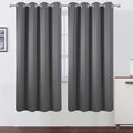 LEMOMO Grey Blackout Curtains/52 x 72 Inch/Set of 2 Panels Thermal Insulated by Lemomo