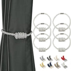 BEL AVENIR Magnetic Curtain Tiebacks, Decorative Drapery Holdbacks Modern Woven by BELAVENIR