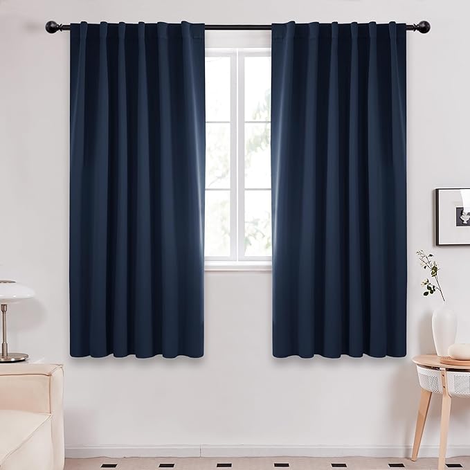 Deconovo Blackout Curtains, Thermal Insulated, W52 x L63 2 Panels, Back Tab by Deconovo