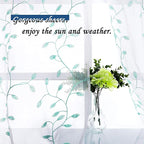 MRTREES Sheer Christmas Curtain Valance, 2 Panels Leaves Embroidered Small - Image 4