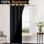 Yakamok 100% Blackout Curtains 96 Inches Long, 2 Thick Layers Heat and Full - Image 2