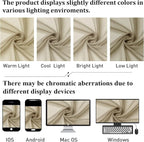 Lecloud Taupe Sheer Curtains 63 Inch Length 2 Panels, Airy & Breathable Solid - Image 7