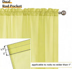 Aiyufeng Lemon Sheer Curtains 84 Inches Long 2 Panels Set - Image 2