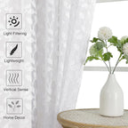 Chyhomenyc White Sheer Curtains 63 Inch Length 2 Panels Set, Light Filtering - Image 3