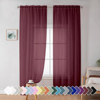 Simplebrand Red Sheer Panles 72 Inches Long 2 Panels by Simplebrand