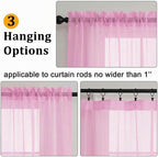 Gwine Sheer Curtains for Living Room 45 inch Length - Image 2