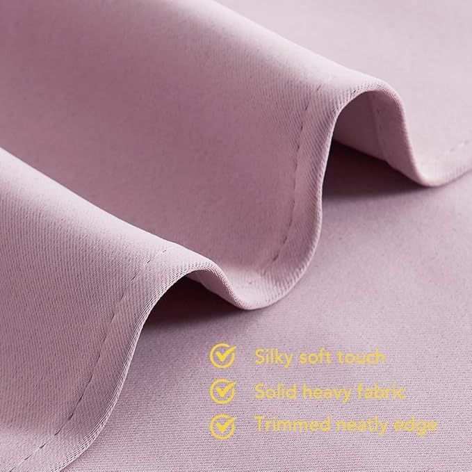NICETOWN Blackout Window Curtains 70" L, 2 Panels, 34 inch, Baby Pink, Grommet - Image 5