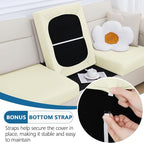 hyha Milk Silk Couch Cushion Covers, Soft Magic Sofa Covers Washable - Image 5