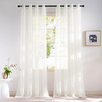 NICETOWN Natural Voile Sheer Bedroom Curtains 84 Inches Long, Grommet Airy & by NICETOWN