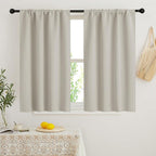 RYB HOME Short Curtains for Bedroom, Room Darkening Insulated Summer Heat Light by RYBHOME
