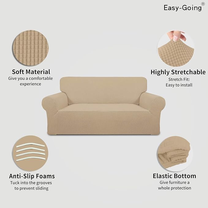 Easy-Going Stretch Oversized Loveseat Slipcover 1-Piece Sofa Cover Furniture - Image 3
