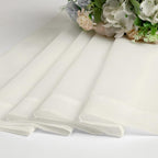 Lecloud 14 Inch Ivory Sheer Curtains Valance 2 Pieces, Cafe Kitchen Curtain - Image 8