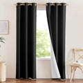 NICETOWN Vintage Open Linen Weave Flax Thermal Curtains, 100% Blackout Curtains by NICETOWN