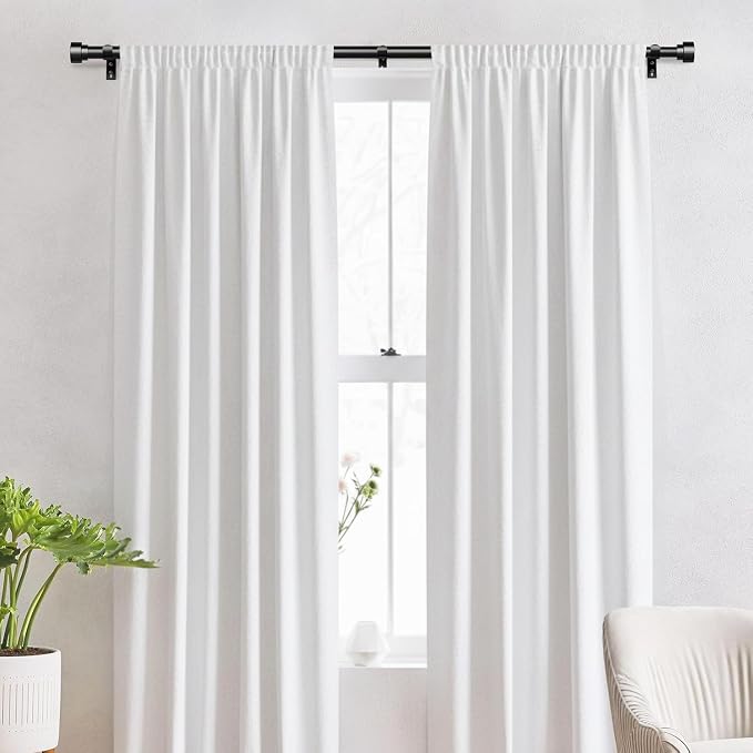 IFELS Heavy Duty Curtain Rods for Windows 48 to 84 Inch, 1 Inch Adjustable - Image 5