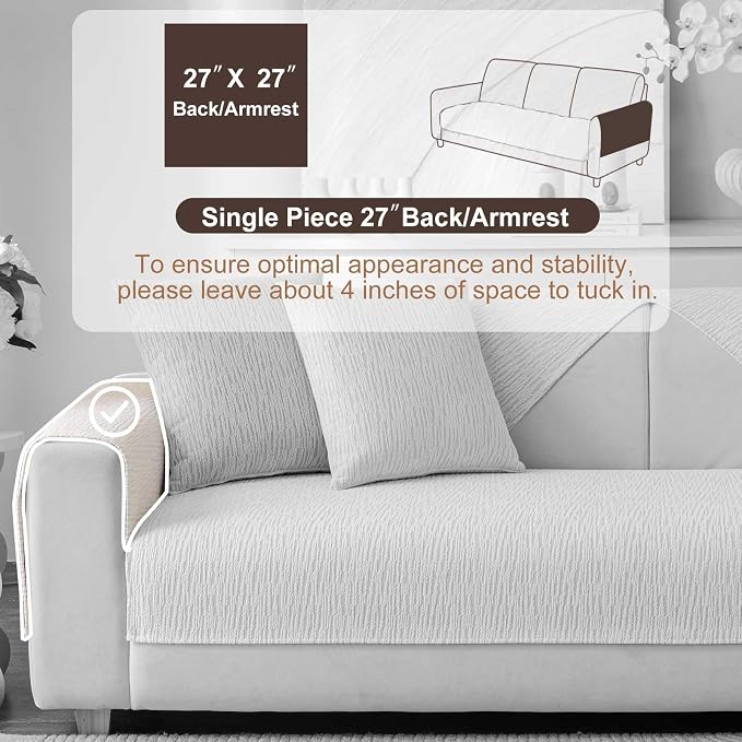 Soft Waterproof Chenille Cover Washable, Non Slip Sectional Sofa Covers - Image 2