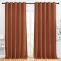 NICETOWN Burnt Orange Blackout Living Room Curtains 110 inches Long, Grommet by NICETOWN