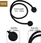 Curtain Tiebacks Outdoor Elegant Decorative Tie Backs Modern Rope Tiebacks - Image 2