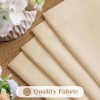 HOMEIDEAS Non-See-Through Beige Privacy Sheer Curtains, 52 X 63 Inches Long 2 - Image 4