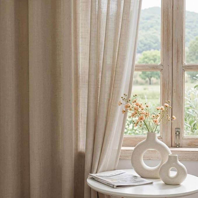 MYSKY HOME Taupe Curtains for Beroom Liivng Room 84 Inch Length 2 Panels Set - Image 7