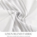 jinchan Striped Linen Valance Curtain 16 Inch Vertical Striped Valance - Image 7